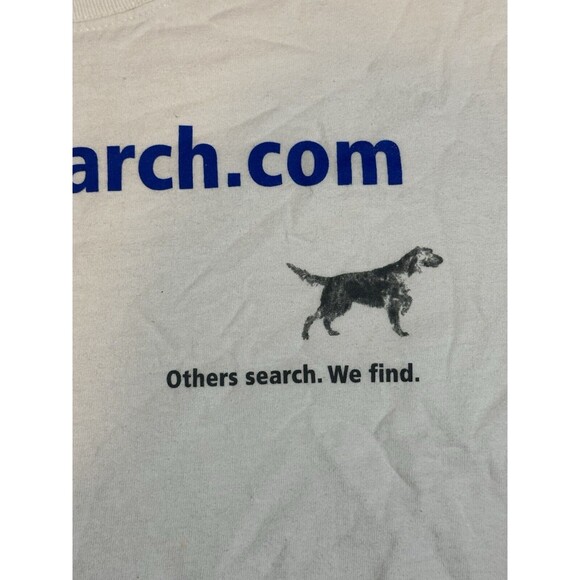 Vintage Execu-search.com Promo T Shirt “Other Search. We Find” Dog Tee Y2K White - Picture 3 of 5